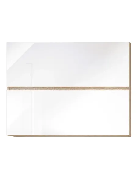 Dulap Superior KONDELA Bucătărie 80x60x32 cm PAL Melaminat Alb Lucios | MobilaOK