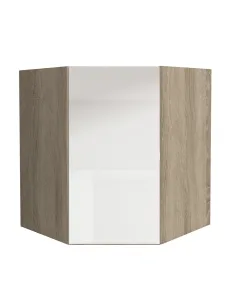 Dulap superior de colţ LINE ALB bucătărie 52.5x60x52.5 cm PAL melaminat | MobilaOK