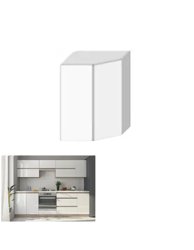Dulap superior de colţ LINE ALB bucătărie 52.5x60x52.5 cm PAL melaminat | MobilaOK