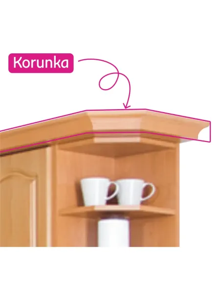 Coroană Decorativă LORA NEW pentru dulap bucătărie, W60/60, MDF înfoliat anin | MobilaOK