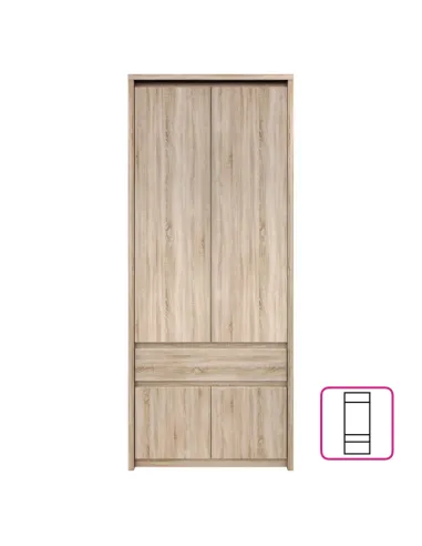 Dulap KONDELA pentru dressing, 66x40x210 cm, PAL melaminat stejar sonoma | MobilaOK