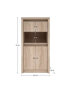 Comodă NORTY TYP 24 pentru dormitor/hol, 46.4x92.8x92 cm, PAL melaminat | MobilaOK 2
