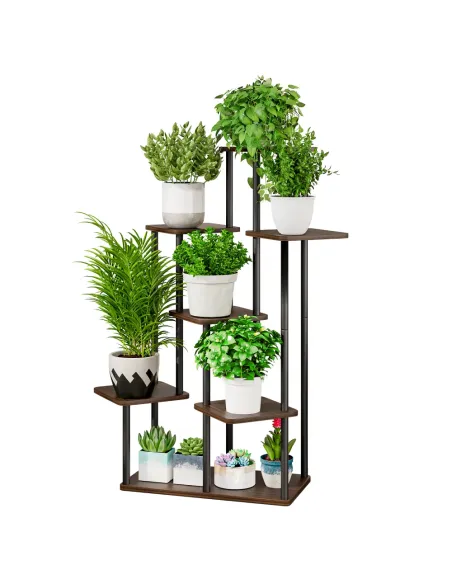 Suport de flori ADITE, living/balcon/birou, 83.5x58x106.5 cm, Metal/PAL | MobilaOK