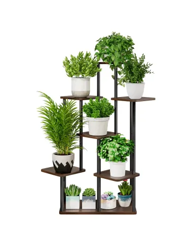 Suport de flori ADITE, living/balcon/birou, 83.5x58x106.5 cm, Metal/PAL | MobilaOK