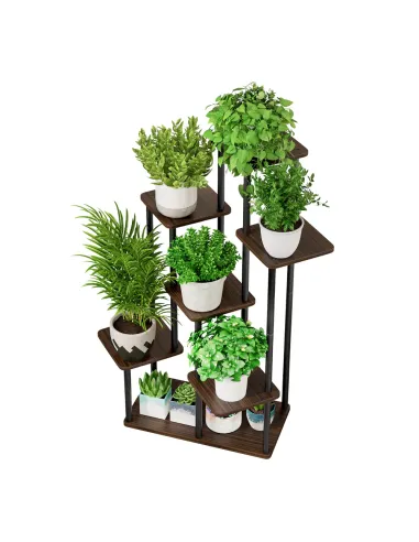 Suport de flori ADITE, living/balcon/birou, 83.5x58x106.5 cm, Metal/PAL | MobilaOK
