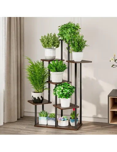 Suport de flori ADITE, living/balcon/birou, 83.5x58x106.5 cm, Metal/PAL | MobilaOK