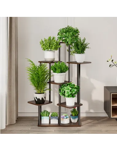Suport de flori ADITE, living/balcon/birou, 83.5x58x106.5 cm, Metal/PAL | MobilaOK