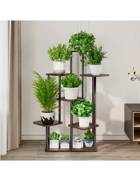 Suport de flori ADITE, living/balcon/birou, 83.5x58x106.5 cm, Metal/PAL | MobilaOK