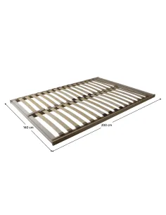 Pat, BASIC FLEX FRONT, suport saltea pliabil pentru dormitor, 140x200 cm, lemn de mesteacăn, KONDELA | MobilaOK 2