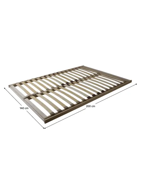 Pat, BASIC FLEX FRONT, suport saltea pliabil pentru dormitor, 140x200 cm, lemn de mesteacăn, KONDELA | MobilaOK