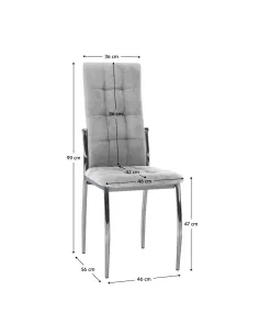 Scaun ADORA 2 NEW, sufragerie/birou, 46x56x99 cm, ţesătură/metal | MobilaOK 2