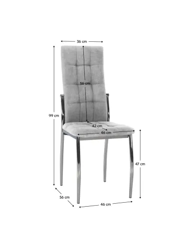 Scaun ADORA 2 NEW, sufragerie/birou, 46x56x99 cm, ţesătură/metal | MobilaOK