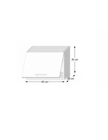 Dulap superior KONDELA, bucătărie, 60x30x32 cm, PAL melaminat | MobilaOK