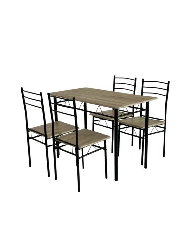 Set Sufragerie MAKO, living, 110x60x74 cm, MDF si metal | MobilaOK