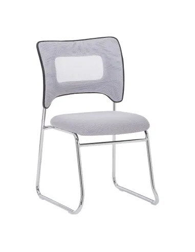 Scaun stivuibil DELOS, birou/restaurant, 47x56x82 cm, plasă și plastic | MobilaOK