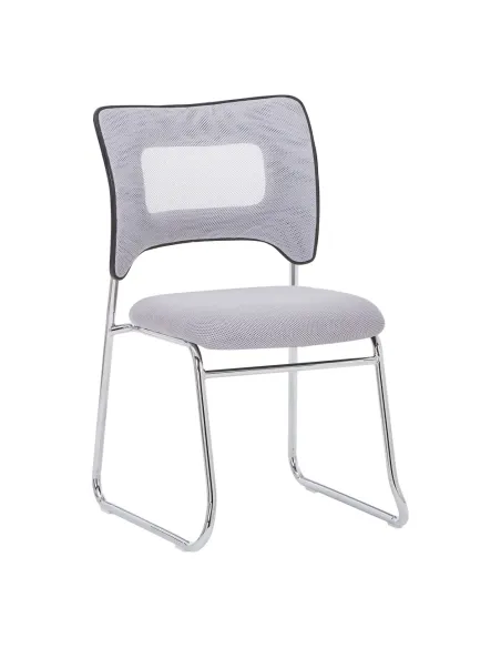 Scaun stivuibil DELOS, birou/restaurant, 47x56x82 cm, plasă și plastic | MobilaOK