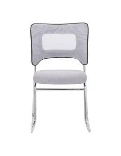 Scaun stivuibil DELOS, birou/restaurant, 47x56x82 cm, plasă și plastic | MobilaOK 2