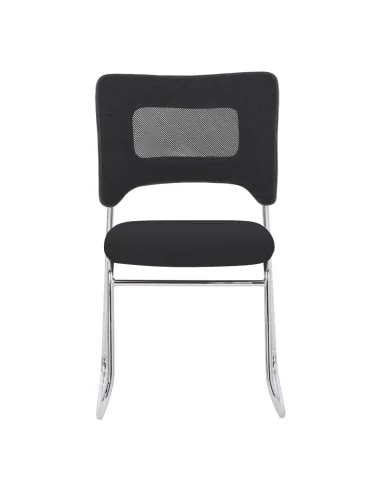 Scaun stivuibil DELOS, living/birou/evenimente, 47x56x82.5 cm, Plastic si crom | MobilaOK