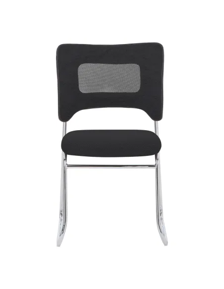 Scaun stivuibil DELOS, living/birou/evenimente, 47x56x82.5 cm, Plastic si crom | MobilaOK