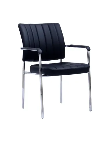 Scaun de Birou FLORIN, birou, 63x56x83 cm, Piele Ecologica si Metal Crom | MobilaOK