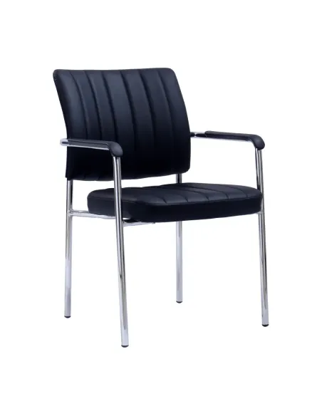 Scaun de Birou FLORIN, birou, 63x56x83 cm, Piele Ecologica si Metal Crom | MobilaOK