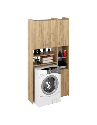 Dulap deasupra masinii de spalat MIRALI, baie, 96x32x190 cm, PAL melaminat | MobilaOK