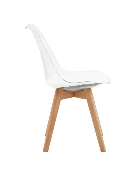 Scaun BALI 2 NEW pentru birou/living, 48x54x80 cm, acrilat/piele ecologică/fag | MobilaOK