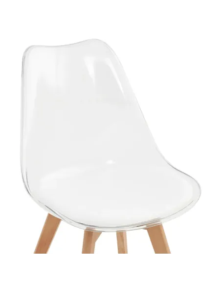 Scaun BALI 2 NEW pentru birou/living, 48x54x80 cm, acrilat/piele ecologică/fag | MobilaOK