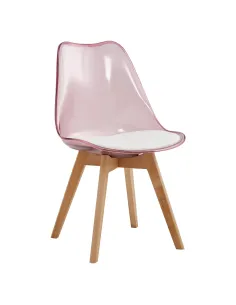 Scaun BALI 2 NEW pentru birou/dining, 48x54x80 cm, acrilic/piele ecologică/fag | MobilaOK