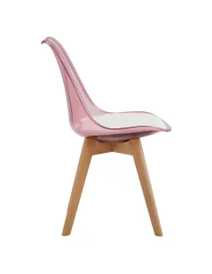 Scaun BALI 2 NEW pentru birou/dining, 48x54x80 cm, acrilic/piele ecologică/fag | MobilaOK 2