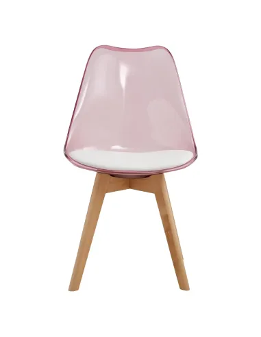 Scaun BALI 2 NEW pentru birou/dining, 48x54x80 cm, acrilic/piele ecologică/fag | MobilaOK