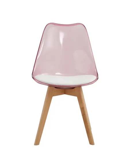 Scaun BALI 2 NEW pentru birou/dining, 48x54x80 cm, acrilic/piele ecologică/fag | MobilaOK
