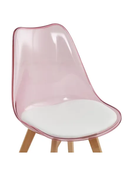 Scaun BALI 2 NEW pentru birou/dining, 48x54x80 cm, acrilic/piele ecologică/fag | MobilaOK