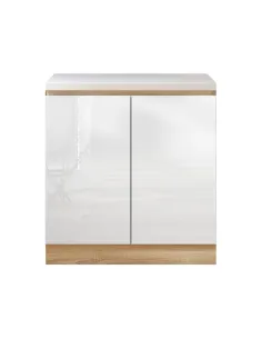 Dulap bucătărie LINE ALB, 80x82x54.5 cm, PAL melaminat alb lucios | MobilaOK