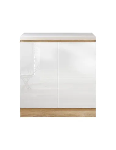 Dulap bucătărie LINE ALB, 80x82x54.5 cm, PAL melaminat alb lucios | MobilaOK