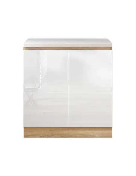 Dulap bucătărie LINE ALB, 80x82x54.5 cm, PAL melaminat alb lucios | MobilaOK