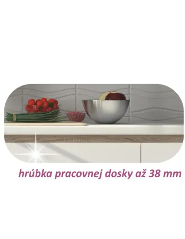 Dulap bucătărie LINE ALB, 80x82x54.5 cm, PAL melaminat alb lucios | MobilaOK