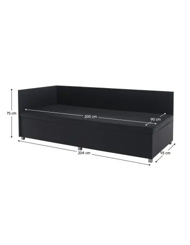 Canapea AURIA UNI, living, 93x204x75 cm, tesatura, KONDELA | MobilaOK