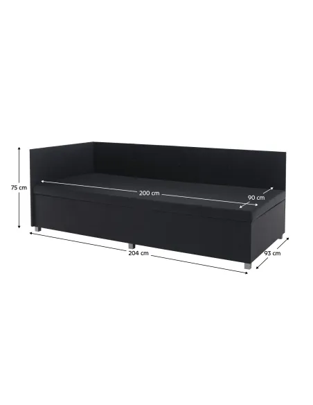 Canapea AURIA UNI, living, 93x204x75 cm, tesatura, KONDELA | MobilaOK