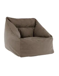 Fotoliu tip sac URASON, living, 80x80x80 cm, textil maro | MobilaOK 2