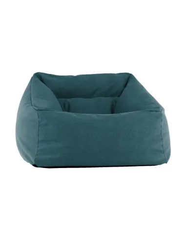 Fotoliu tip sac URASON, living, 80x80x80 cm, material textil verde | MobilaOK