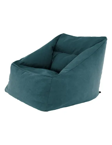 Fotoliu tip sac URASON, living, 80x80x80 cm, material textil verde | MobilaOK