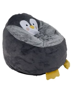 Fotoliu PINGO, sac pinguin living, 74x74x60 cm, pluș | MobilaOK
