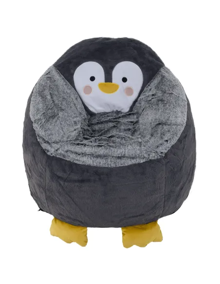 Fotoliu PINGO, sac pinguin living, 74x74x60 cm, pluș | MobilaOK