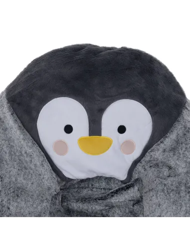 Fotoliu PINGO, sac pinguin living, 74x74x60 cm, pluș | MobilaOK