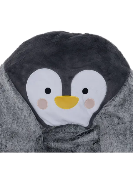 Fotoliu PINGO, sac pinguin living, 74x74x60 cm, pluș | MobilaOK