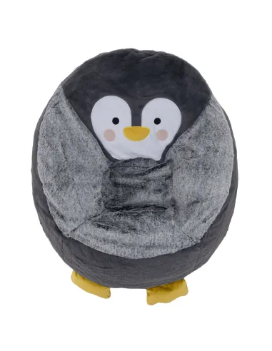 Fotoliu PINGO, sac pinguin living, 74x74x60 cm, pluș | MobilaOK