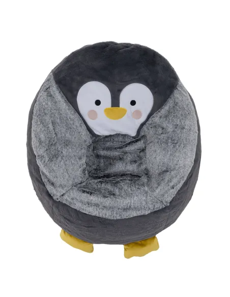 Fotoliu PINGO, sac pinguin living, 74x74x60 cm, pluș | MobilaOK