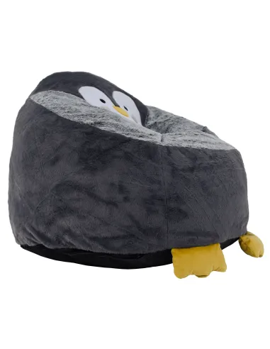 Fotoliu PINGO, sac pinguin living, 74x74x60 cm, pluș | MobilaOK