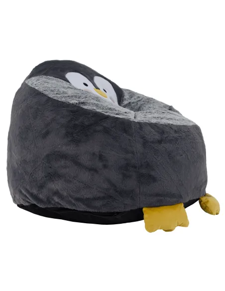Fotoliu PINGO, sac pinguin living, 74x74x60 cm, pluș | MobilaOK